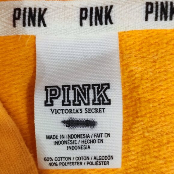 Pink by Victoria's secret full zip hoodie yellow graphic design women's - Picture 6 of 8